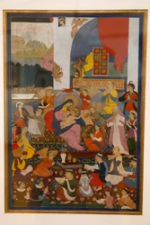 Nationalmuseum von Indien, Delhi, Miniatur mit der Darstellung der Jungfrau Maria, die Jesus stillt, Indien